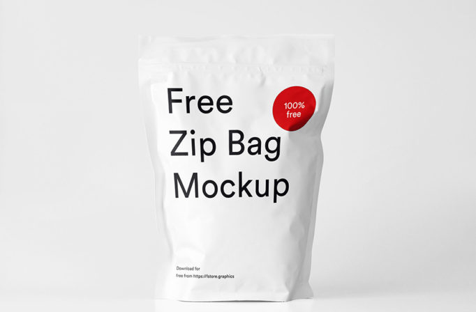 free zip back mockup