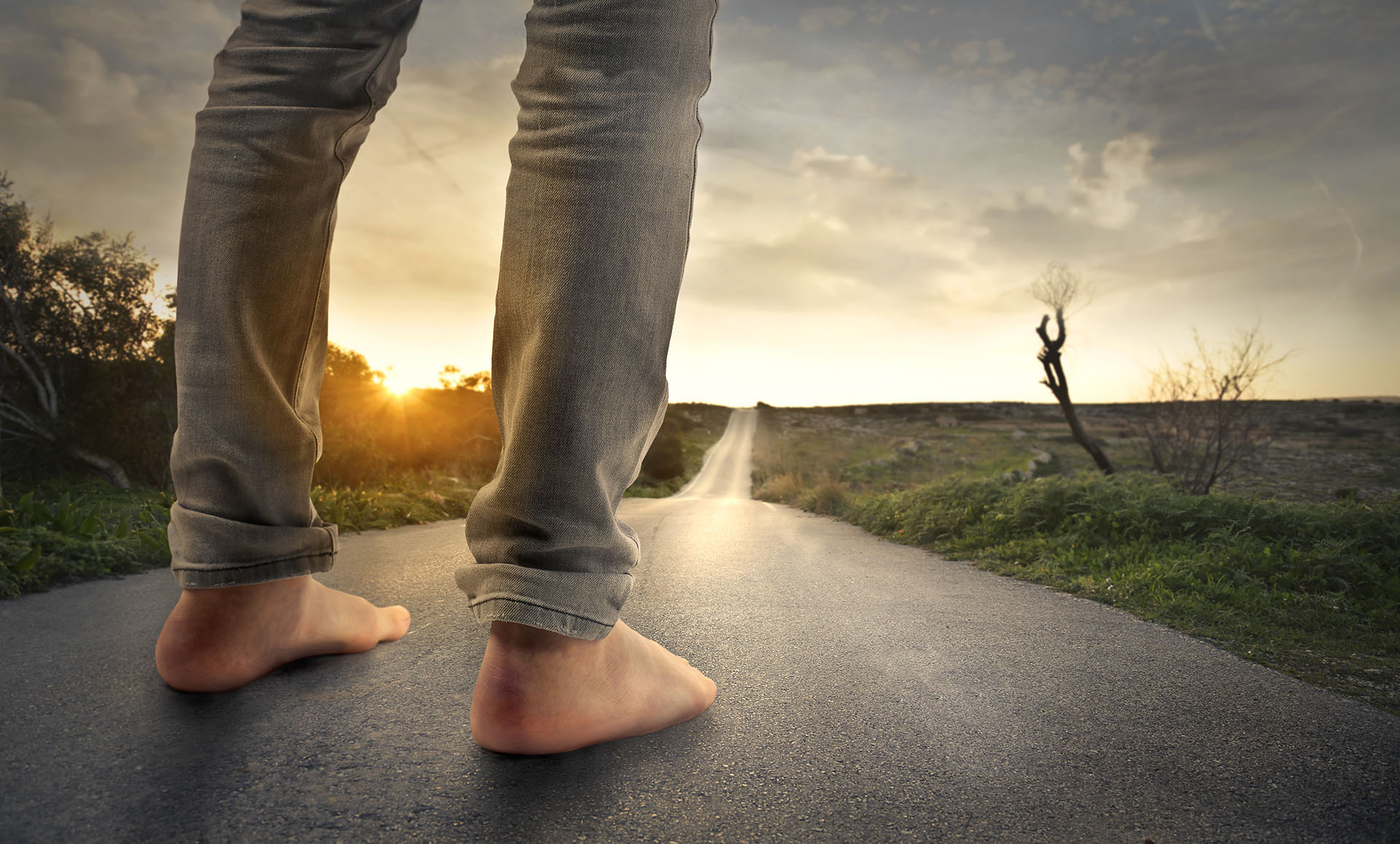 My feet on the ground